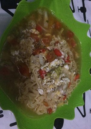 Foto resep Mie tektek sayur asam pedas