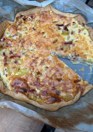 Une photo de Quiche lardons/Boursin/courgette