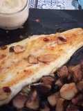 Lubina Salvaje a la Plancha a La Bilbaína con Boletus al Wok y M