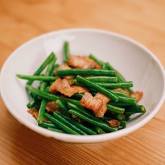 A picture of Stir Fry Long Beans and Pork.