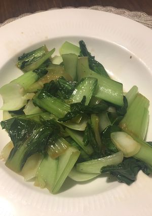 A picture of Pak Choi stir fry keto.