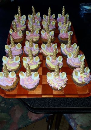Una foto de Cupcakes unicornio de vainilla