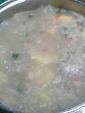 Sopa con cabezas de pescado