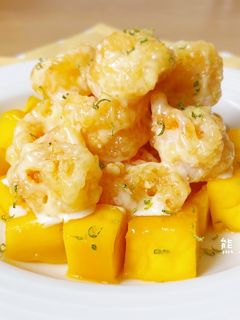 #芒果蝦球 夏日料理 的食譜成品照片