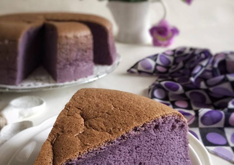 Cara Membuat Taro Ogura Cake enak