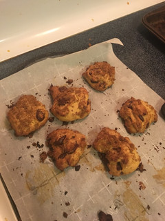 A picture of Chickpea Flour Choc Chip Cookies.