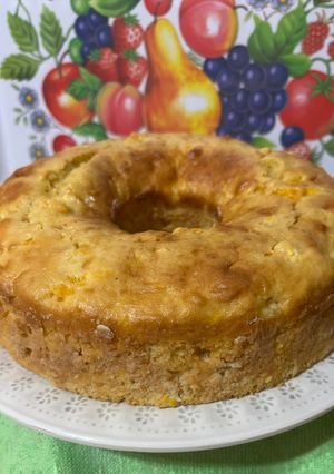 Una foto de Torta Caramelizada de Naranjas y Manzanas sin Gluten