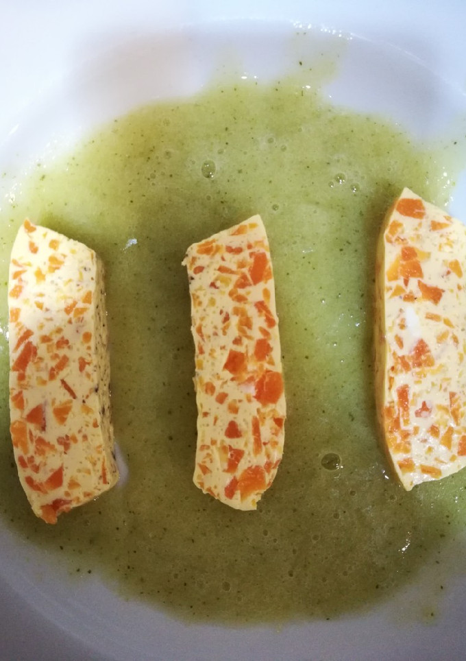 Una foto de Pastel de Calabaza con crema de calabacín