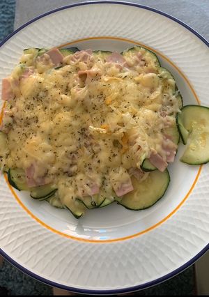 Una foto de Calabacín con queso y jamón