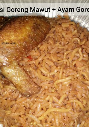 Foto resep 87. Nasi Goreng Mawut + Ayam Goreng