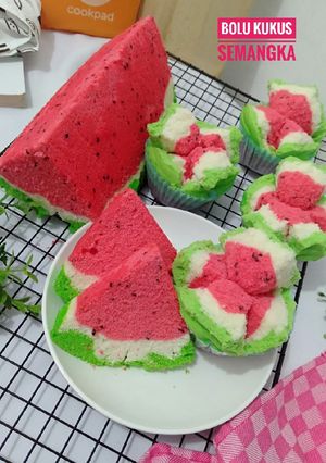 Foto resep Bolu Kukus Semangka
