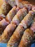 Breaded Pork Rolls with Cream Cheese and Chopped Pistachios