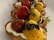 A picture of bruschetta recipes with mozzarella