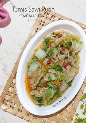 Foto resep 151. Tumis Sawi Putih Kembang Tahu