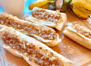 Hình của món Món ăn vặt tốt cho sức khoẻ: bánh mì sốt bơ tỏi.