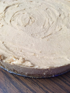 A picture of No bake Peanut Butter cheese cake.
