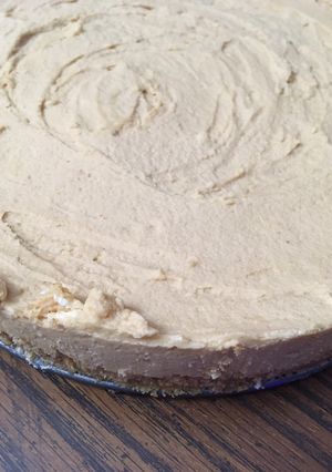 A picture of No bake Peanut Butter cheese cake.