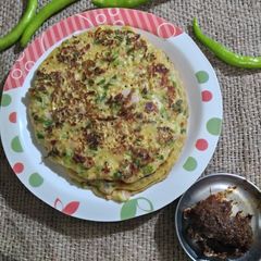 A picture of Besan chilla.