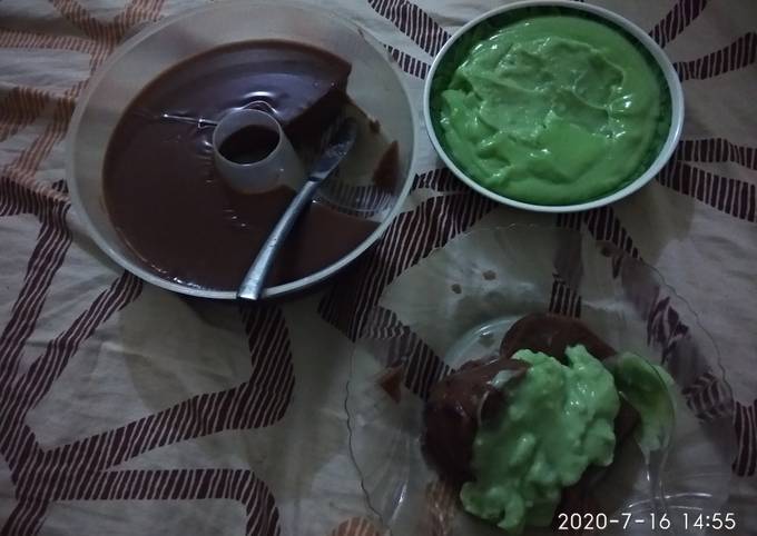 Puding chocolatos vla matcha