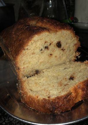 Una foto de Budín de banana y chispas de chocolate