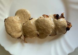 Solomillo con salsa de champiñones