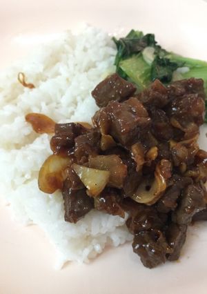 Foto resep Beef teriyaki + sayur pakcoy