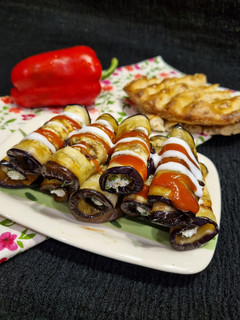 عکسی از دستور رول بادمجان و پنیر