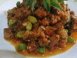 Cumi asin sambal pete makyus