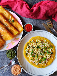 A picture of Stuffed Moong Dal Cheela.