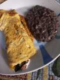 Omelette de espinacas y tocino