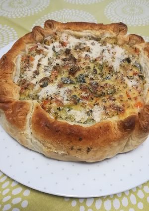 Una foto de Quiche de verduras