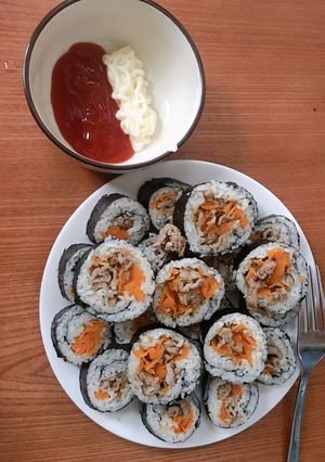 Hình của món Kimbap bò.