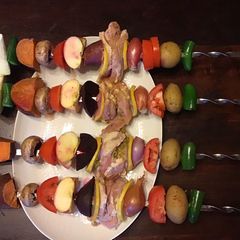 A picture of California Farm Lemon Chicken Thigh Skewers.
