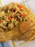 Pollo con arroz amarillo