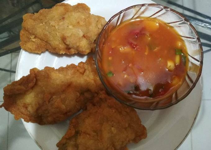 Resep Ayam tepung saus asam manis, Enak Banget