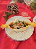 Barchette di salmone e verdure
