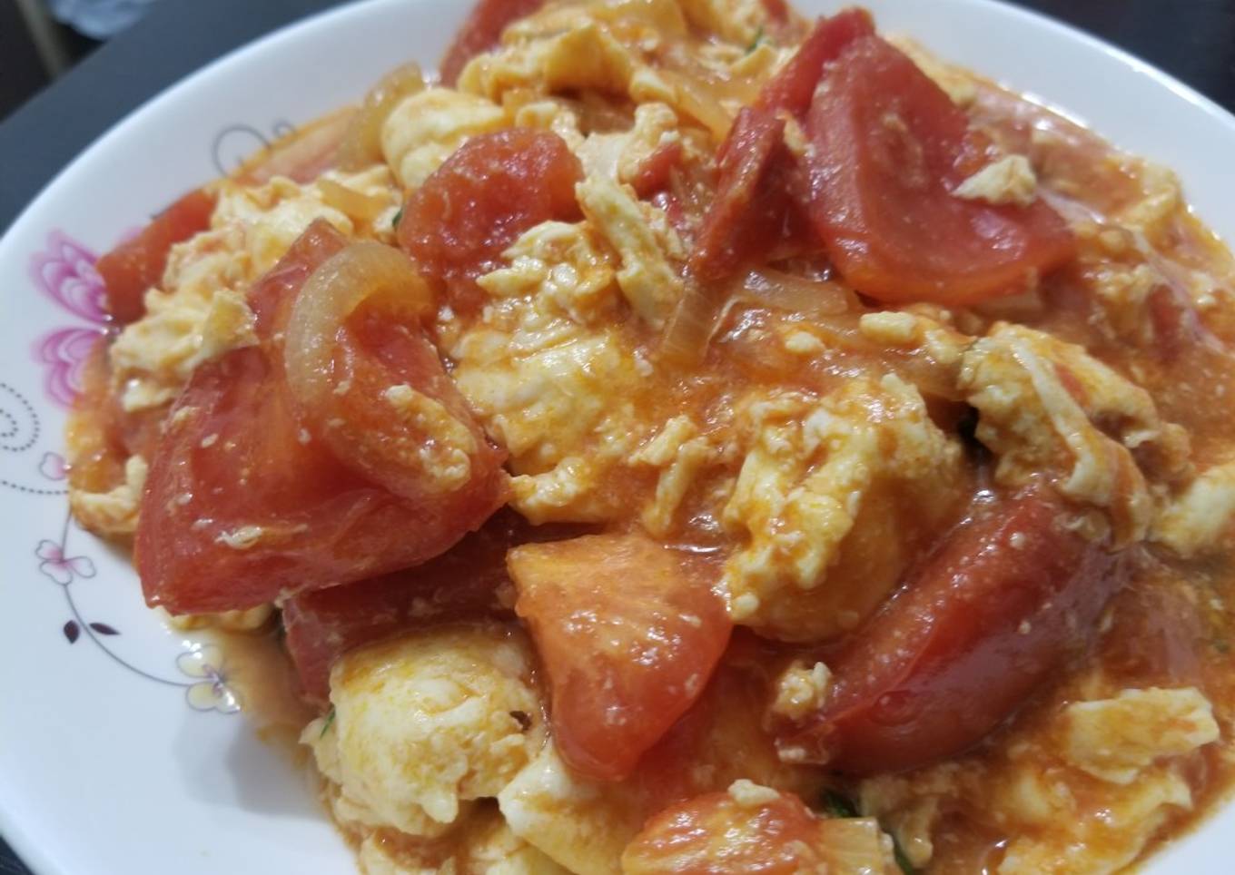 Chinese Stir Fry Tomato with Eggs 番茄炒蛋
