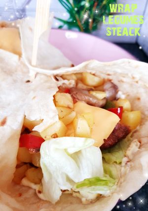 Une photo de Wrap légumes steack 😋