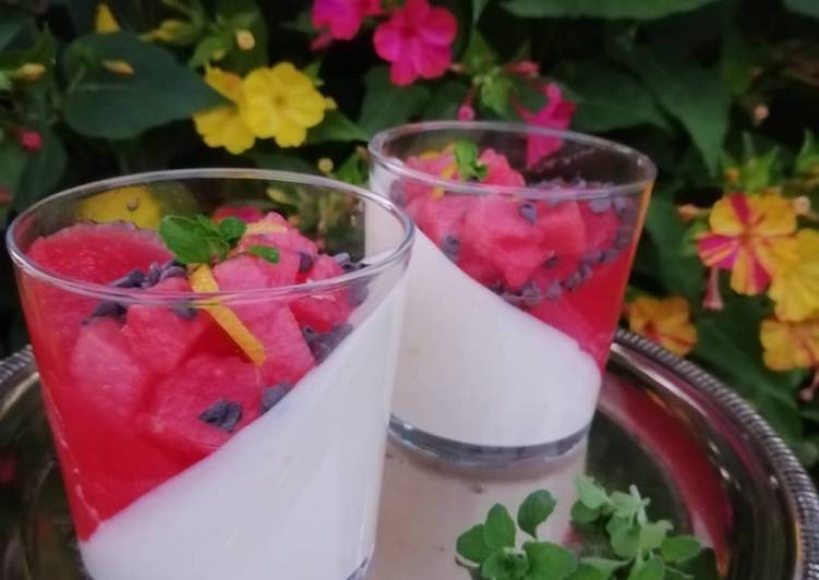 Panna cotta con anguria