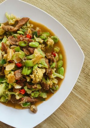 Foto resep Tumis sapi Kembang kol