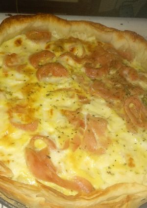 Una foto de Tarta de jamón y queso