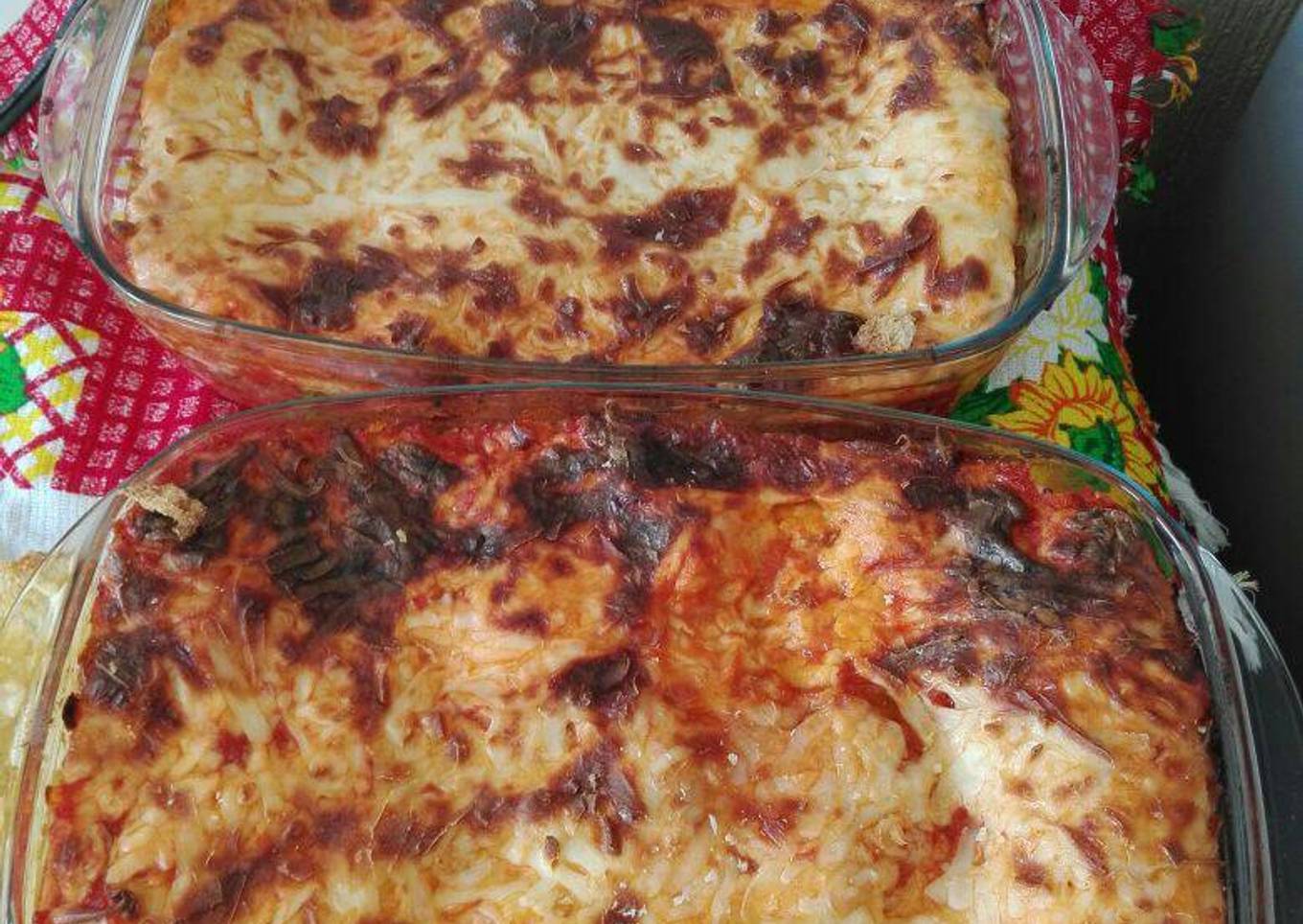 Lasaña de carne molida