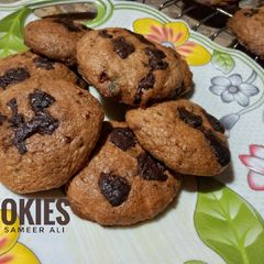 A picture of Chocolate chip cookies.
