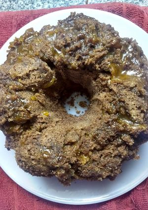 Una foto de Torta de choco y batata al microondas 🍫