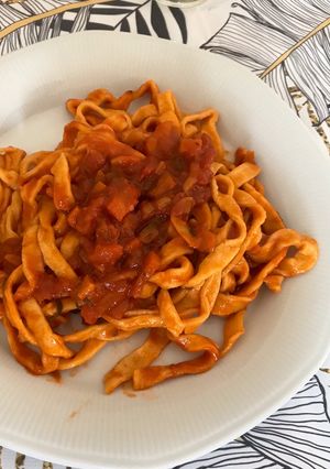 Una foto de Pasta al huevo - Tallarines al huevo