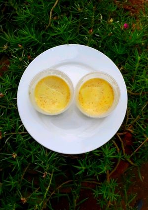 Hình của món Flan yến mạch phô mai.