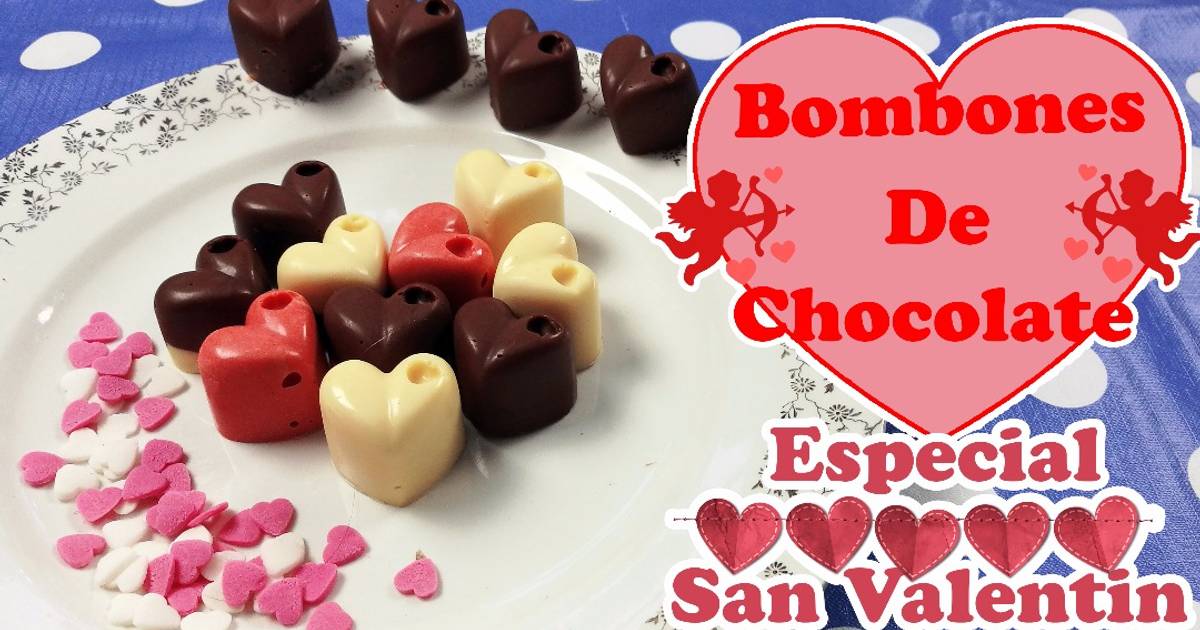 Bombones de chocolate  Especial San Valentín Receta de Cocinar es