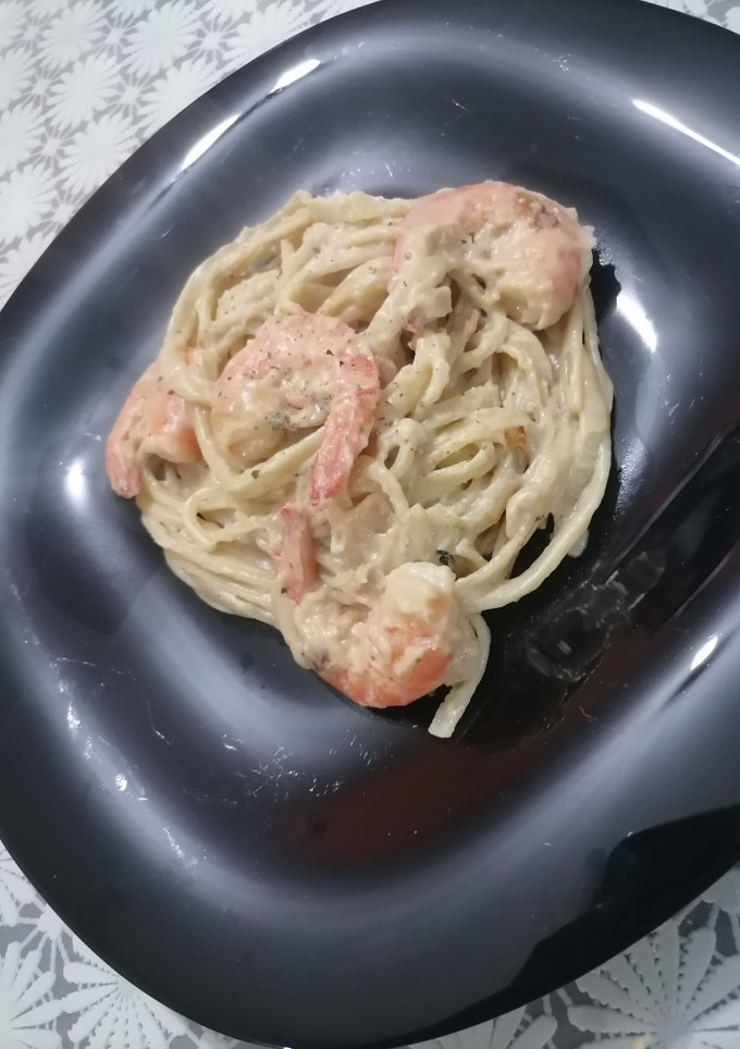 Una foto de Spaghetti con camarones