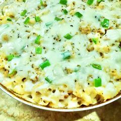 A picture of White Sauce Baked Macaronies.