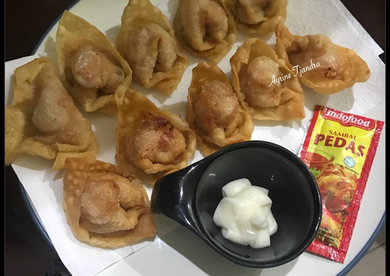 Pangsit goreng / pangsit udang mayonnaise (dim sum goreng)